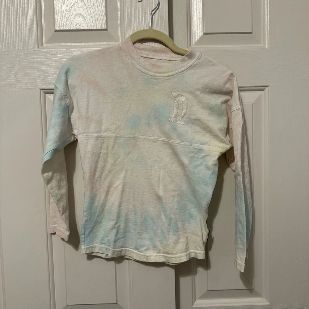 Disneyland Spirit Jersey Pastel Tie Dye Sz S 5/6  Long Sleeve Disney Parks Youth